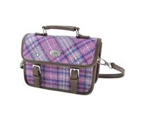Glen Appin Harris Tweed Bervie Mini Satchel Bag With Adjustable & Removable Shoulder Strap