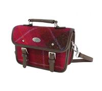 Glen Appin Harris Tweed Bervie Mini Satchel Bag With Adjustable & Removable Shoulder Strap (Col 52 Pink)