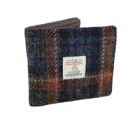 Glen Appin Harris Tweed Bi-fold Wallet LB2007 (Colour 127 Grey with Rust Check)