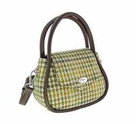GLEN APPIN Harris Tweed Buchan Round Mini Handbag With Detachable Shoulder Strap (Colour 149 Dogtooth)