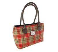 Glen Appin Harris Tweed Classic Handbag - LB1003 - Cassley (Colour 141 Red Green)
