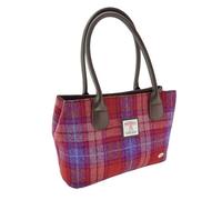 Glen Appin Harris Tweed Classic Handbag - LB1003 - Cassley (Colour 142 Orange/Purple)