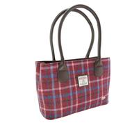 Glen Appin Harris Tweed Classic Handbag - LB1003 - Cassley - Colour 151 Rust Overcheck