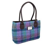 Glen Appin Harris Tweed Classic Handbag - LB1003 - Cassley (Colour 79 Turquoise)