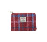 Glen Appin Harris Tweed 'Eriskay' Small Zip Coin Purse (Colour 151 Rust Red)