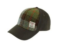Glen Appin Harris Tweed Front Baseball Cap (Colour 15 Gunn Tartan)