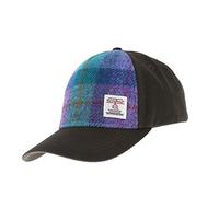 Glen Appin Harris Tweed Front Baseball Cap (Colour 79 Turquoise Check)