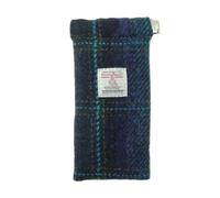 Glen Appin Harris Tweed Glasses Cases (Colour 119 Blue & Turquoise Overcheck)