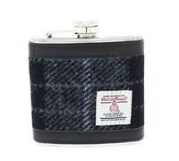 Glen Appin Harris Tweed Hip Flask Gift Boxed (Colour 95 Grey/Black)