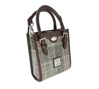 Glen Appin Harris Tweed 'Keltie' Tall Mini Tote Handbag With Removable Shoulder Strap (134 Soft Pink Buchanan)