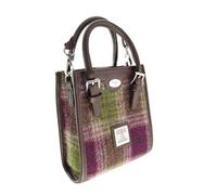GLEN APPIN Harris Tweed 'Keltie' Tall Mini Tote Handbag With Removable Shoulder Strap