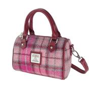Glen Appin Harris Tweed 'Kilbride' Mini Bowling Tote Bag (Colour 138 Vibrant Pink)