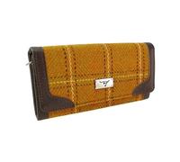 Glen Appin Harris Tweed Ladies Bute Fold-Over Purse LB2000 (130 Mustard Overcheck)