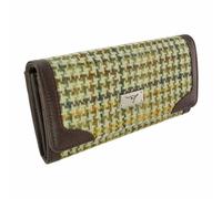 Glen Appin Harris Tweed Ladies Bute Fold-Over Purse LB2000 (Colour 149 Green & Brown Dogtooth)
