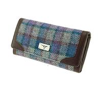 Glen Appin Harris Tweed Ladies Bute Fold-Over Purse LB2000 (Colour 98 Blue Grey Check)
