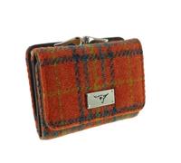 Glen Appin Harris Tweed Ladies Small Unst Purse LB2113 (Col 108 Orange Check)