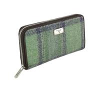 Glen Appin Harris Tweed Large Zip Purse LB2100 Staffa (Colour 139 Faded Green)