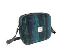 Glen Appin Harris Tweed Mini Bag Almond LB1210 (Colour 119 Blue Turquoise Check)