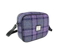 Glen Appin Harris Tweed Mini Bag Almond LB1210 (Colour 89 Purple Check)