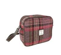 Glen Appin Harris Tweed Mini Bag Almond LB1210 Crossbody Bag (Colour 144 Burgundy & Pink)