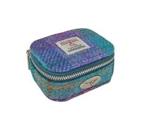 Glen Appin Harris Tweed 'Shuna' Jewellery Box (Green & Purple Tartan)