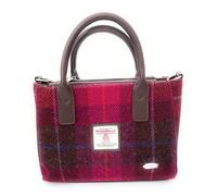 Glen Appin Harris Tweed Tote Handbag - LB1228 Brora (Col. 52 Deep Pink)