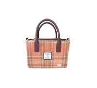 Glen Appin Harris Tweed Tote Handbag - LB1228 Brora (Colour 148 Orange Green)