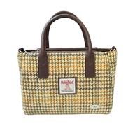 Glen Appin Harris Tweed Tote Handbag - LB1228 Brora (Colour 149 Green Brown)