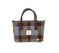 Glen Appin Harris Tweed Tote Handbag - LB1228 Brora (Colour 15 Blue Check)