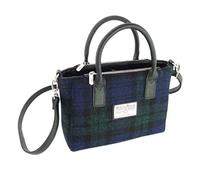 Glen Appin Harris Tweed Tote Handbag - LB1228 Brora (Colour 60 Black Watch)