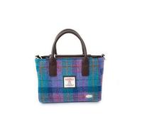 Glen Appin Harris Tweed Tote Handbag - LB1228 Brora (Colour 79 Turquoise)