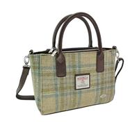 Glen Appin Harris Tweed Tote Handbag - LB1228 Brora With Detachable Shoulder Stap (Col132 Beige)
