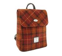 Glen Appin Harris Tweed 'Tummel' Mini Backpack (Col 117 Brown with Orange)