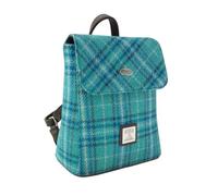 Glen Appin Harris Tweed 'Tummel' Mini Backpack (Colour 145 Teal & Blue)