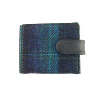 Glen Appin Harris Tweed Wallet (119 Turquoise Overcheck)