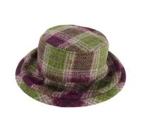 Glen Appin Ladies One Size Harris Tweed Cloche Hat in Multi Coloured Cap/Hats (Heather Check)