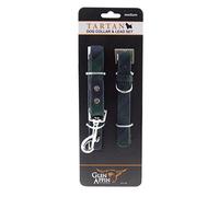 Glen Appin Lovely Blackwatch Tartan Dog Lead and Collar Set - Available in 3 Sizes, Large