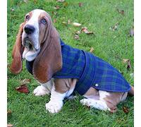 Glen Appin Lovely Shower-proof Poly Viscose Black Watch Tartan Dog Coat with Fleece Lining- Available in 3 sizes, Small