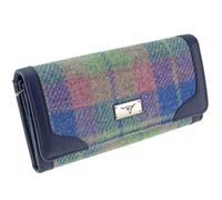 Glen Appin New Harris Tweed Ladies Bute Fold-Over Purse LB2000 (Col 135 Soft Blue Pink)