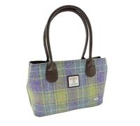 Glen Appin of Scotland Harris Tweed Classic Handbag - LB1003 - Cassley (Colour 112 Lilac/Green)