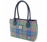 Glen Appin of Scotland Harris Tweed Classic Handbag - LB1003 - Cassley (Colour 135 Blue Pink)