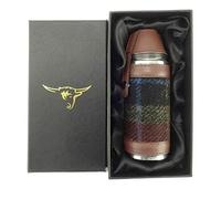Glen Appin of Scotland Harris Tweed Hunting Flask Rust Check HF3500-COL59