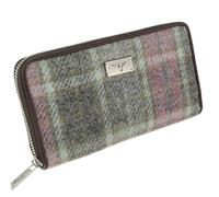 Glen Appin of Scotland Harris Tweed Staffa Long Zip Purse in Soft Pink Buchanan LB2100-COL134