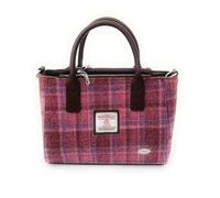 Glen Appin of Scotland Harris Tweed Tote Handbag - LB1228 Brora (Col 103 Pink Check)