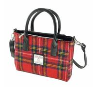 Glen Appin of Scotland Harris Tweed Tote Handbag - LB1228 Brora (Col 24 Red Tartan)