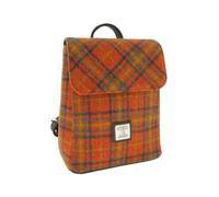 Glen Appin OF SCOTLAND Harris Tweed Tummel Backpack/Rucksack LB1213 (Col 108 Orange Check)