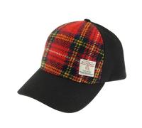 Glen Appin of Scotland Limited Baseball Cap with Harris Tweed 100% Wool, Royal Stewart, One Size
