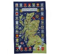 Glen Appin of Scotland Town Crest Map Tea Towel