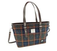 Glen Appin Spey Large Tote Handbag LB1028 (Col127 Grey/Rust)