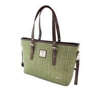 Glen Appin Spey Large Tote Handbag LB1028 (Colour 153 Green Herringbone with Overcheck)